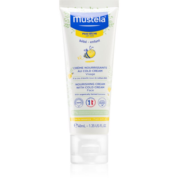 Mustela Bébé Dry Skin tápláló krém száraz bőrre gyermekeknek születéstől kezdődően 40 ml