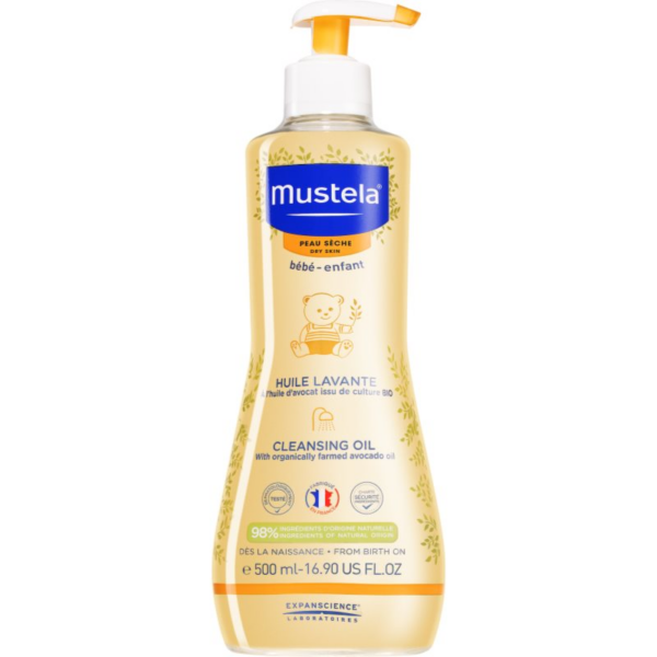 Mustela Bébé Dry Skin tisztító olaj gyermekeknek születéstől kezdődően 500 ml-Ár
