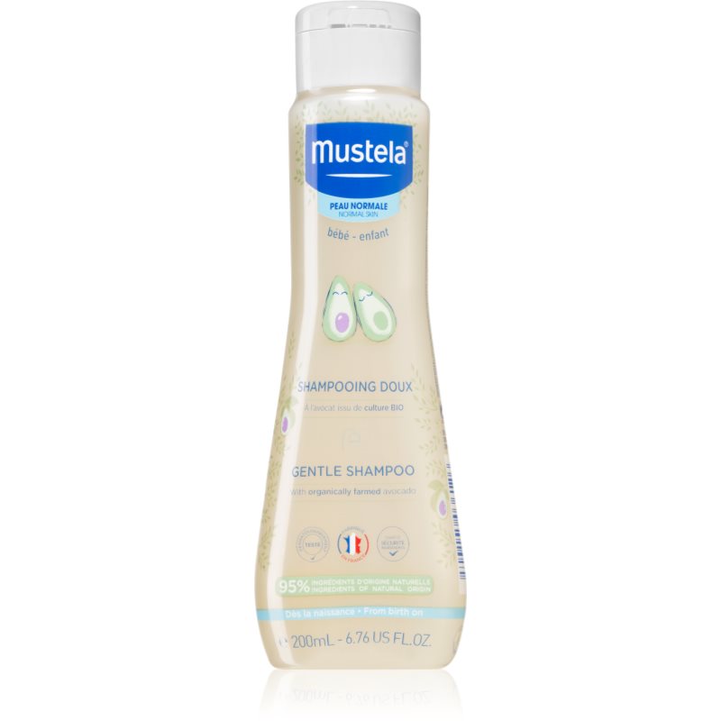 Mustela Bébé finom állagú sampon gyermekeknek születéstől kezdődően 200 ml-Eredeti