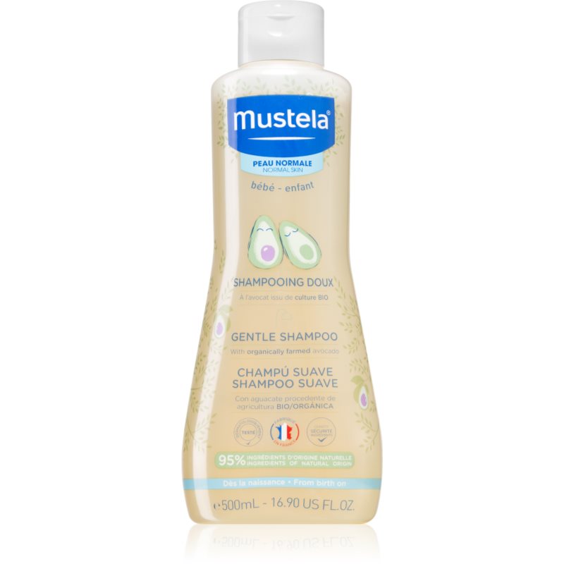 Mustela Bébé finom állagú sampon gyermekeknek születéstől kezdődően 500 ml-Eredeti