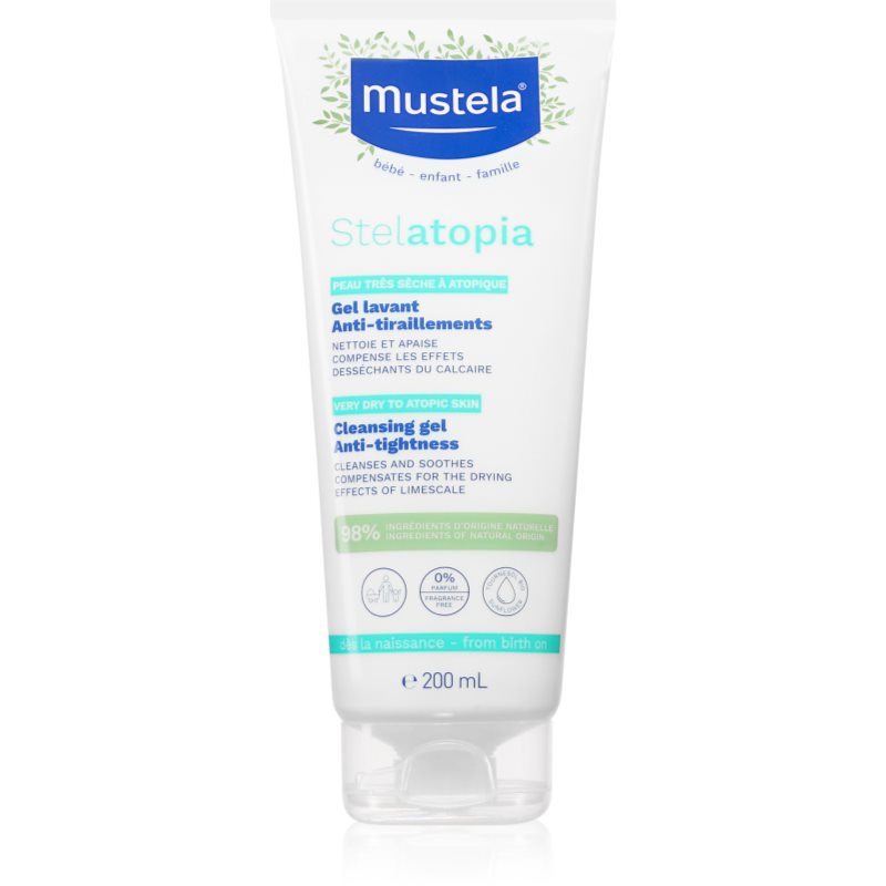 Mustela Bébé nyugtató tisztító gél az atópiás bőrre 200 ml-Ár