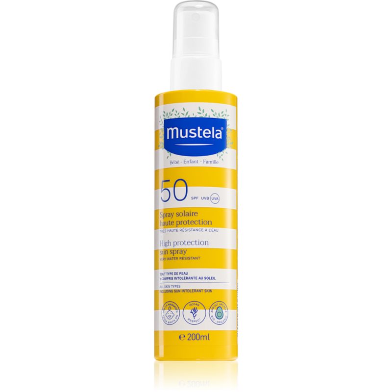 Mustela Family High Protection Sun Spray védő napozótej spray formában SPF 50+ 200 ml-Ár