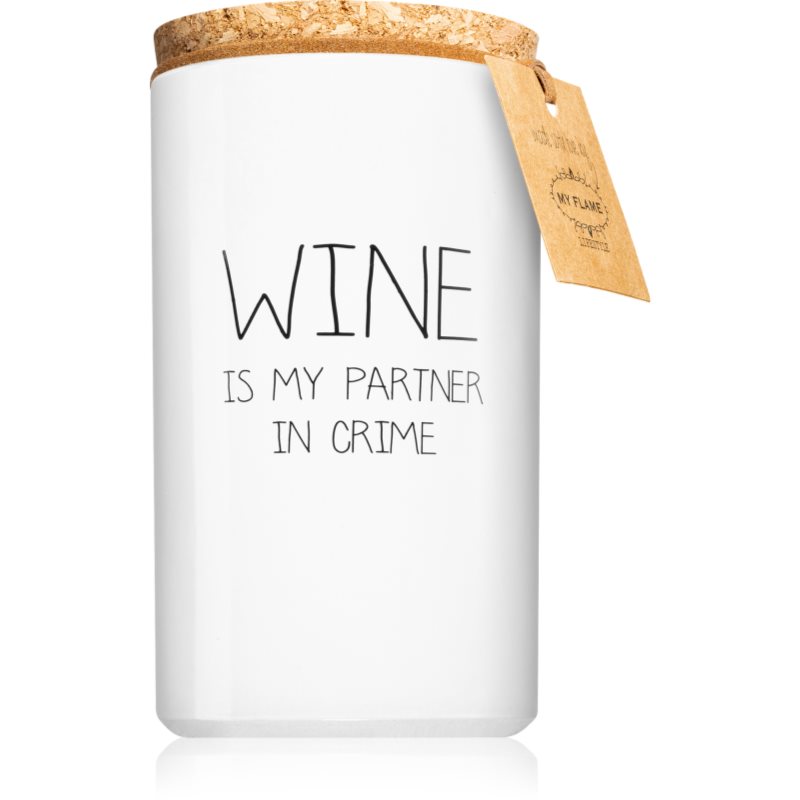 My Flame Fresh Cotton Wine Is My Partner In Crime illatgyertya 7x12 cm-Ár