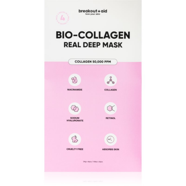 My White Secret Breakout+aid Bio-collagen real deep mask éjszakai maszk kollagénnel 4 db