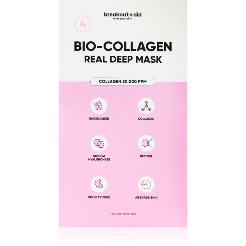 My White Secret Breakout+aid Bio-collagen real deep mask éjszakai maszk kollagénnel 4 db