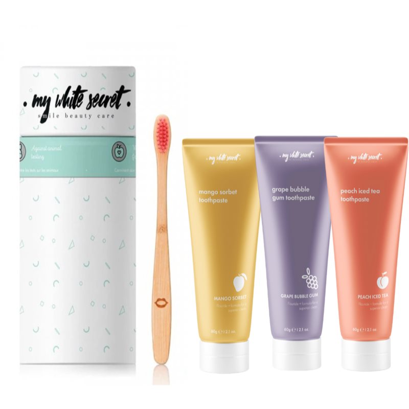 My White Secret Gift Pack Fruits Toothpaste + Toothbrush fogápoló készlet