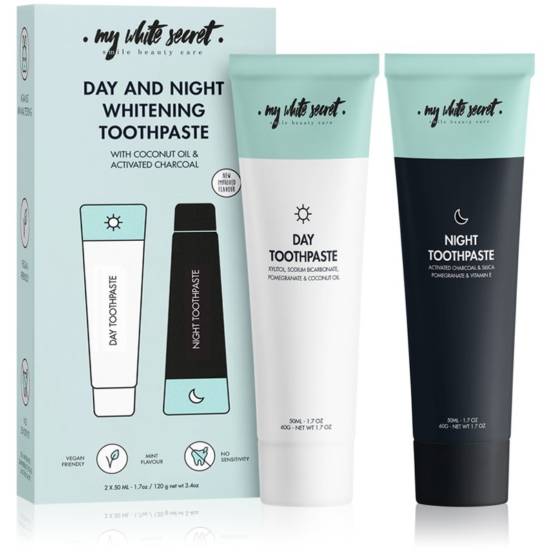 My White Secret Toothpaste Classic Mint fogápoló készlet A fényes fehér fogakért-Ár