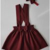 N2436 Dewberry Girls Crepe Dress Bandana-BURGUNDY