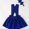 N2436 Dewberry Girls Crepe Dress Bandana-SAKS
