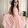 N8712 Dewberry Princess Model Girls Dress with Hat & Lace-PINK