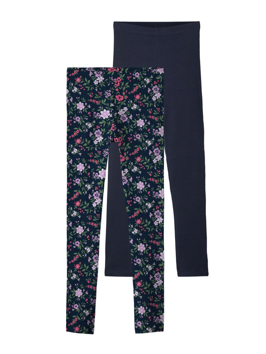 NAME IT Leggings 'VIVIAN'  zafir / fűzöld / világoslila / fukszia-Hungary