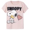 NAME IT Póló 'Nanni Snoopy'  rózsa / fáradt rózsaszín / fekete / fehér-Ár