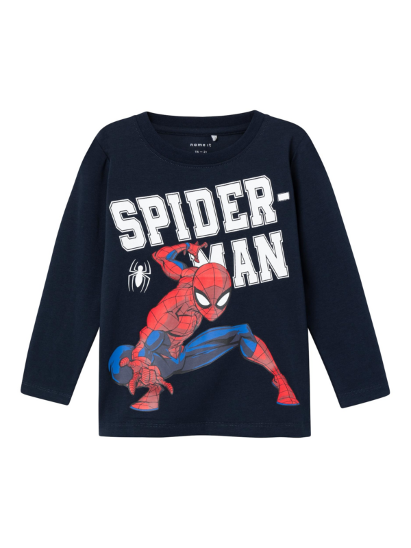 NAME IT Póló 'Naza Spiderman'  kék / tengerészkék / piros / fehér-Ár