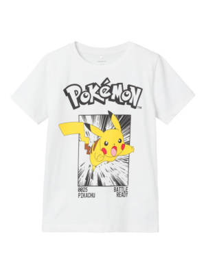 NAME IT Póló 'Noisi Pokemon'  limone / gránátalma / fekete / fehér-Ár
