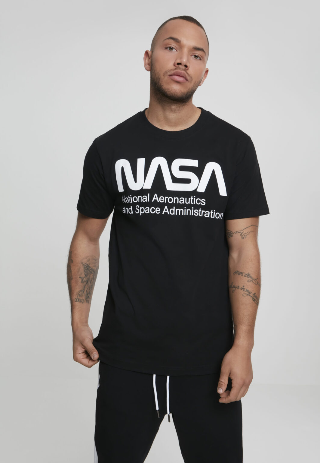 NASA Black T-Shirt Wormlogo
