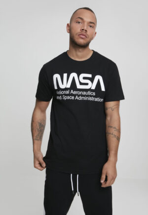 NASA Black T-Shirt Wormlogo