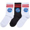 NASA Insignia Kids 3-Pack socks white/black