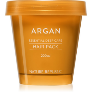 NATURE REPUBLIC Argan Essential Deep Care Hair Pack hidratáló és tápláló maszk a károsult hajra 200 ml-Ár