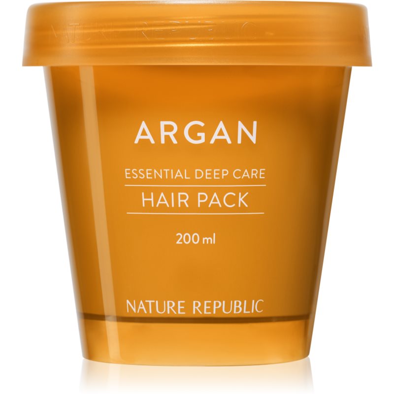 NATURE REPUBLIC Argan Essential Deep Care Hair Pack hidratáló és tápláló maszk a károsult hajra 200 ml-Ár