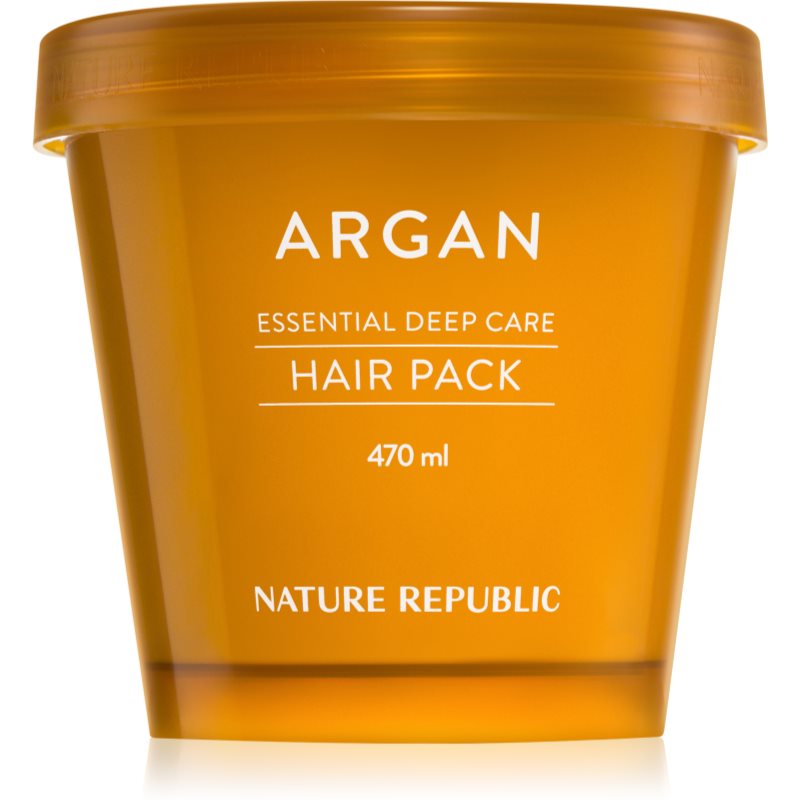 NATURE REPUBLIC Argan Essential Deep Care Hair Pack hidratáló és tápláló maszk a károsult hajra 470 ml-Ár