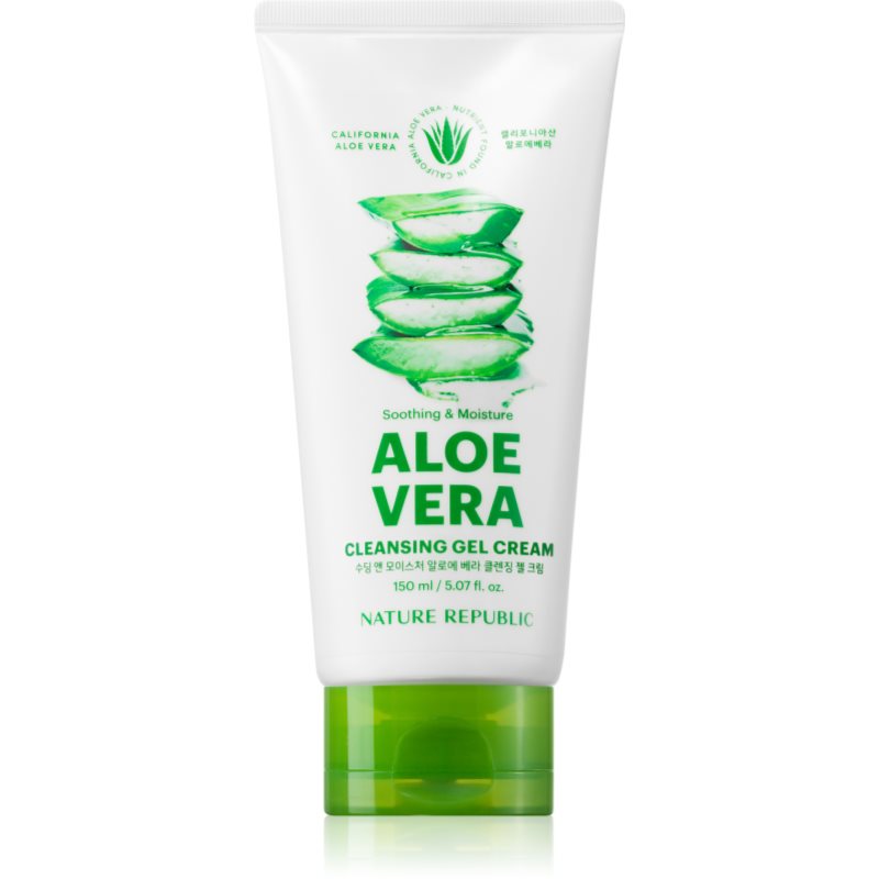 NATURE REPUBLIC Soothing & Moisture Aloe Vera Cleansing Gel Cream hidratáló tisztító krém nyugtató hatással 150 ml-Ár