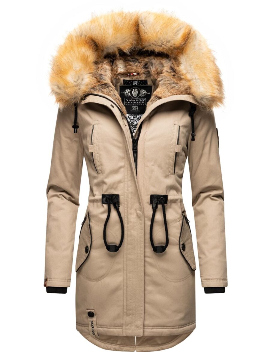 NAVAHOO Téli parka 'Bombii'  sötét barna / taupe-hu