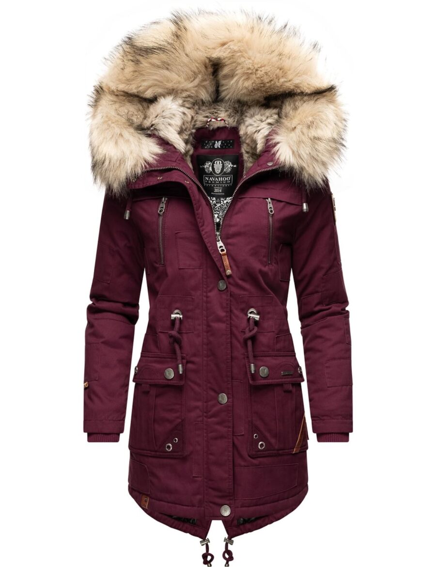 NAVAHOO Téli parka 'Honigfee'  bordó-hu