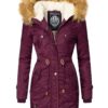 NAVAHOO Téli parka 'La Viva'  burgundi vörös