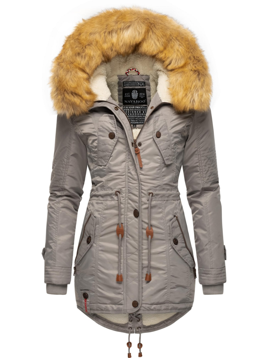 NAVAHOO Téli parka 'La Viva'  teveszín / konyak / szürke-Hungary