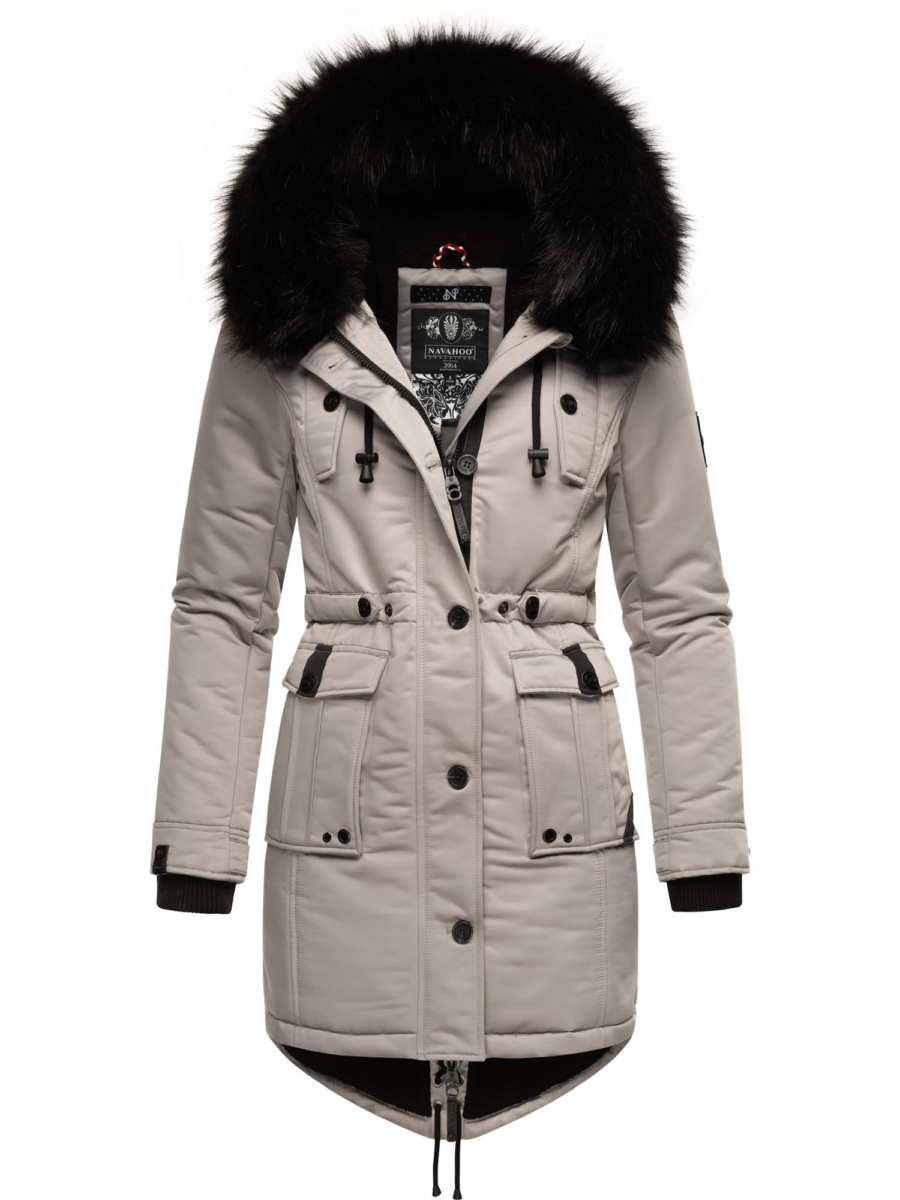 NAVAHOO Téli parka 'Luluna'  szürke / fekete-Hungary