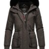 NAVAHOO Téli parka  olíva / fekete-hu