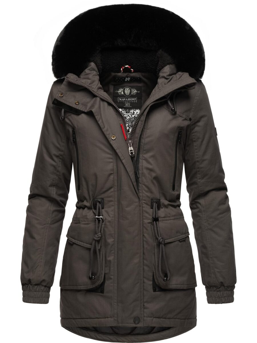 NAVAHOO Téli parka  olíva / fekete-hu
