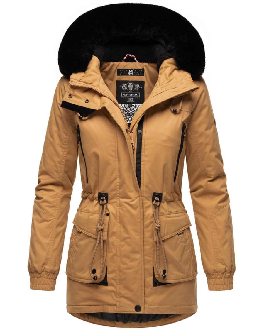 NAVAHOO Téli parka  teveszín / fekete-hu