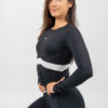 NEBBIA Black long-sleeved top TRUE HERO