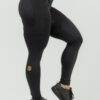 NEBBIA Women's sports leggings with INTENSE Mesh Gold/gold mesh