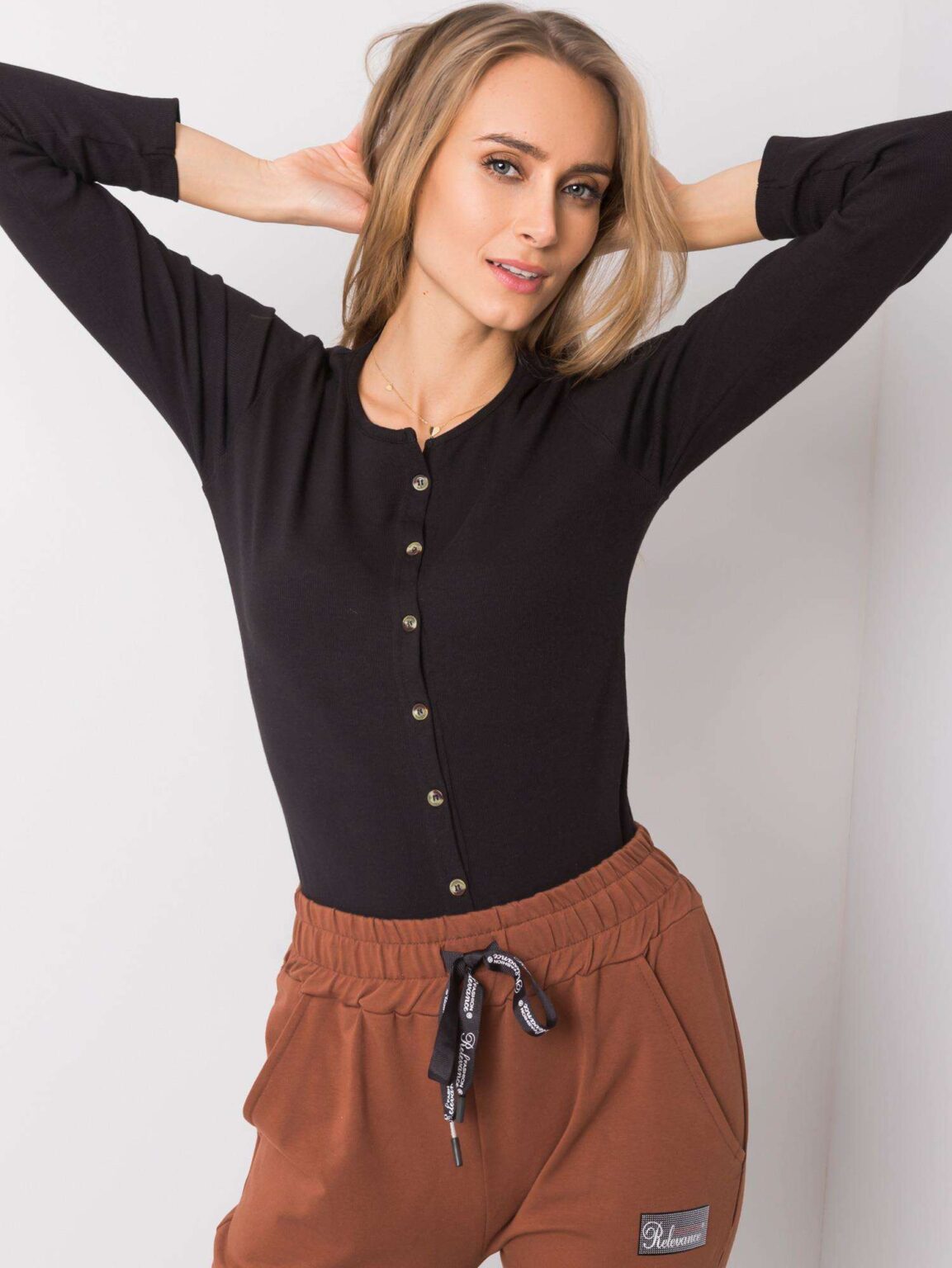 NEM ISMERSZ Fekete csíkos bodysuit