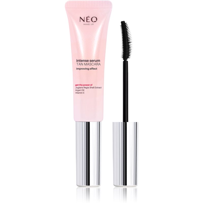 NEO MAKE UP Intense Serum Tan Mascara erősítő szempillaspirál regeneráló hatással árnyalat Black 9 ml-Ár