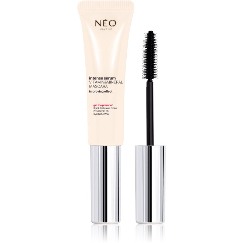NEO MAKE UP Intense Serum Vitamin & Mineral Mascara tápláló szempillaspirál segíti a szempillák növekedését árnyalat Black 9 ml-Ár