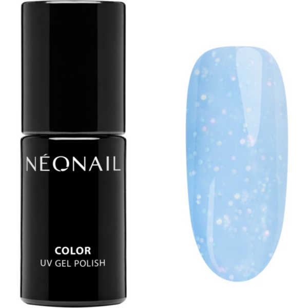 NEONAIL Baby Bloomer géles körömlakk csillámporral árnyalat Blue-ming 7