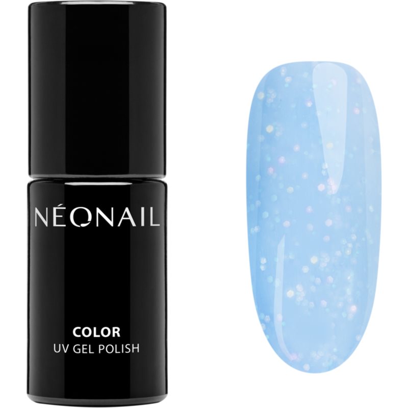NEONAIL Baby Bloomer géles körömlakk csillámporral árnyalat Blue-ming 7