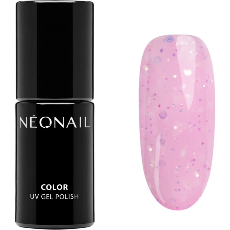 NEONAIL Baby Bloomer géles körömlakk csillámporral árnyalat Pink-tastic 7