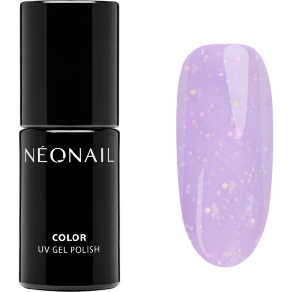 NEONAIL Baby Bloomer géles körömlakk csillámporral árnyalat Purple-mazing 7