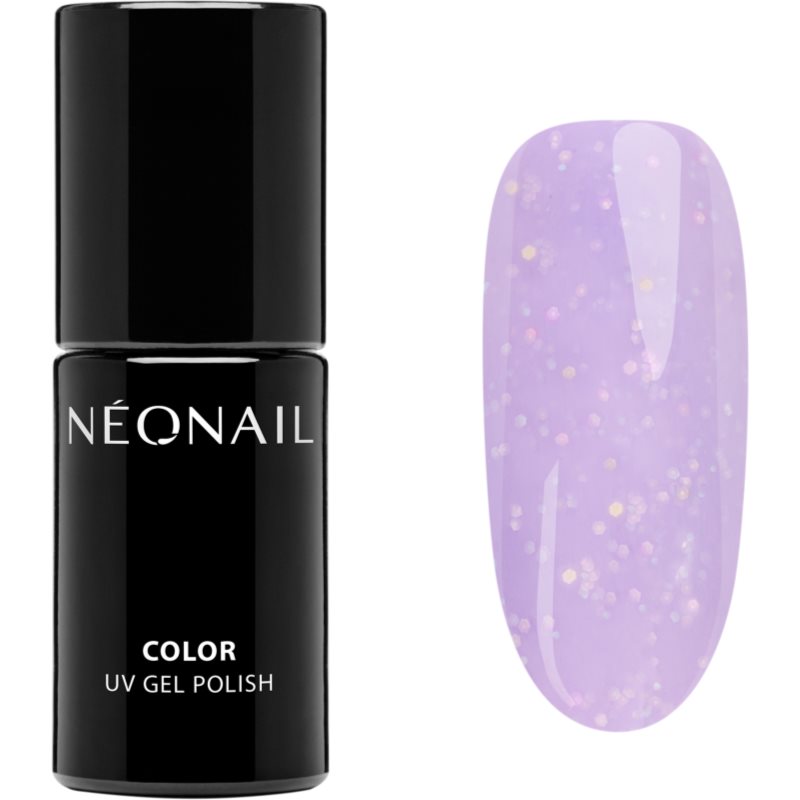 NEONAIL Baby Bloomer géles körömlakk csillámporral árnyalat Purple-mazing 7
