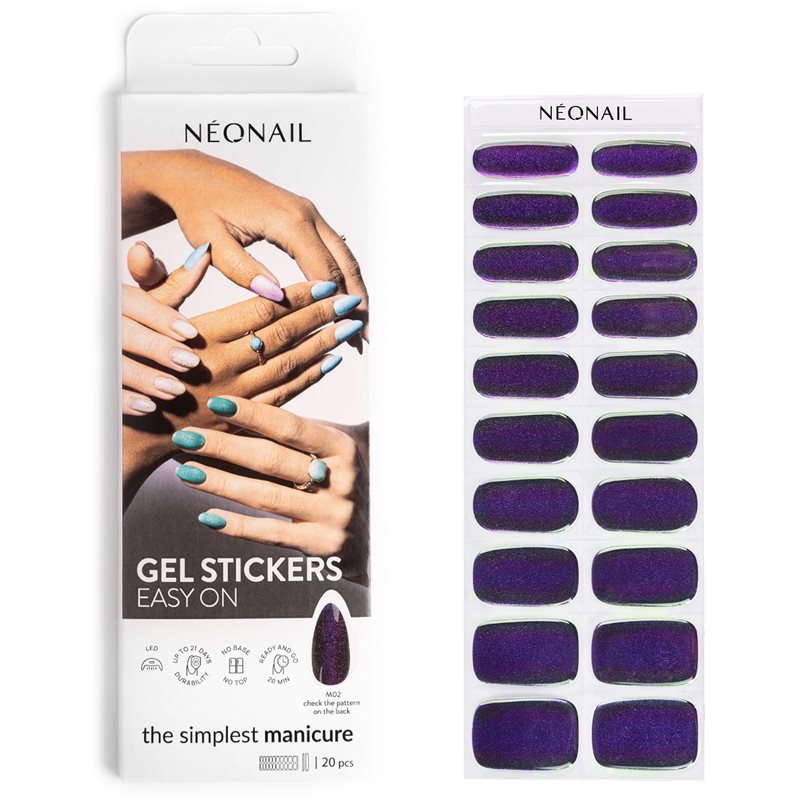 NEONAIL Easy On Gel Stickers körömmatrica árnyalat M02 20 db-Ár