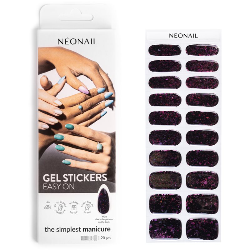 NEONAIL Easy On Gel Stickers körömmatrica árnyalat M03 20 db-Ár