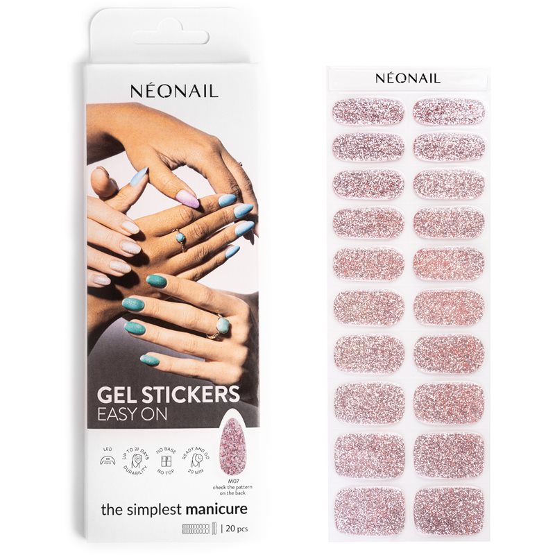 NEONAIL Easy On Gel Stickers körömmatrica árnyalat M07 20 db-Ár