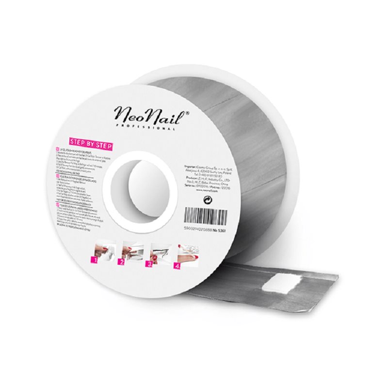 NEONAIL Remover Foil Wraps gél lakk eltávolító 100 db-Ár