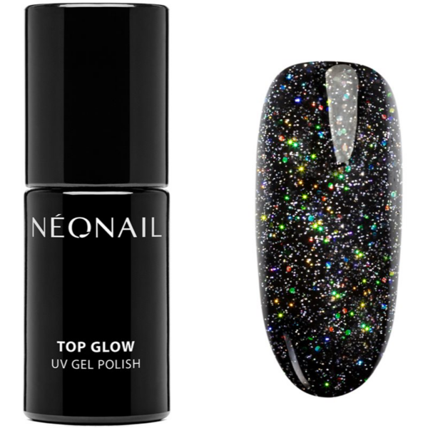NEONAIL Top Glow zselés fedő körömlakk árnyalat Multicolor Holo 7.2 ml-Ár