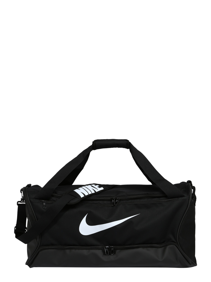NIKE Sporttáska 'Brasilia 9.5'  fekete / fehér-Hungary