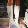 NİŞANTAŞI SHOES Casper Beige Matte Pointed Toe Women's Heeled Boots